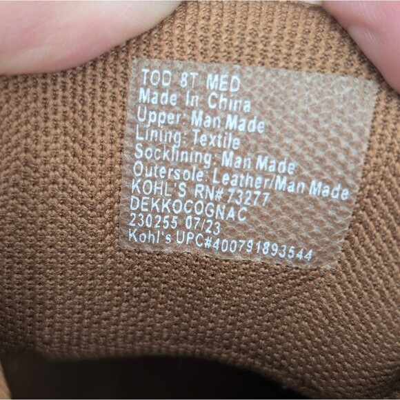 Jumping Bean Toddler Boys Brown Cognac Tod Slip on Boots Size 8 - Picture 4 of 8